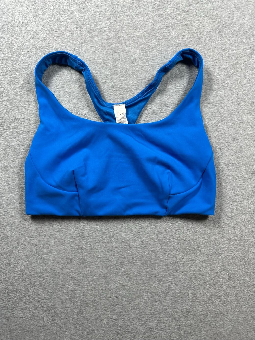 Lululemon Wunder Train Sports Bra Women's Size 8 Blue Racerback Wide Straps